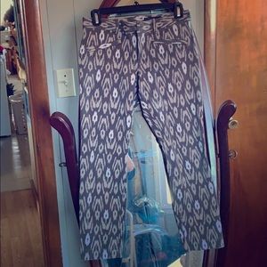 Gap animal print cropped dress pants